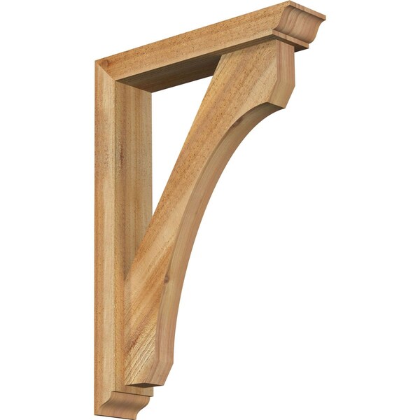 Ekena Millwork Legacy Traditional Rough Sawn Bracket w/ Offset Brace, Western Red Cedar, 4"W x 18"D x 26"H BKT0402X18X26LEC01RWR - main